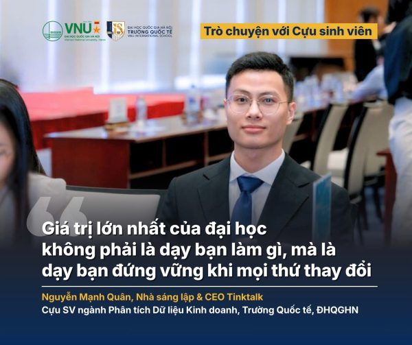 Hành trình từ sinh viên đến CEO startup AI của cựu sinh viên Trường Quốc tế