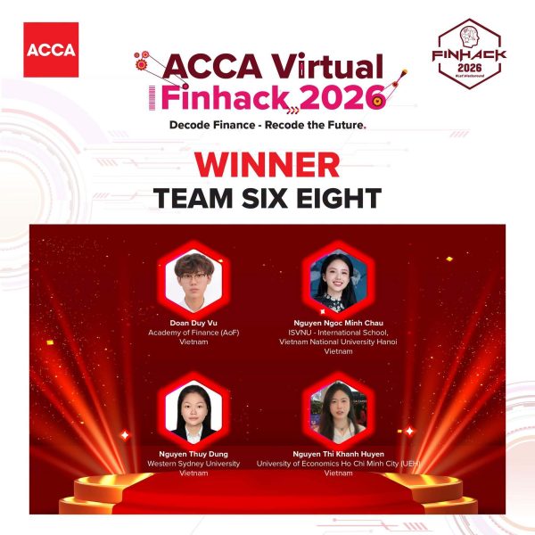 Đội thi Six Eight giành ngôi vị Quán quân ACCA Virtual Finhack 2026
