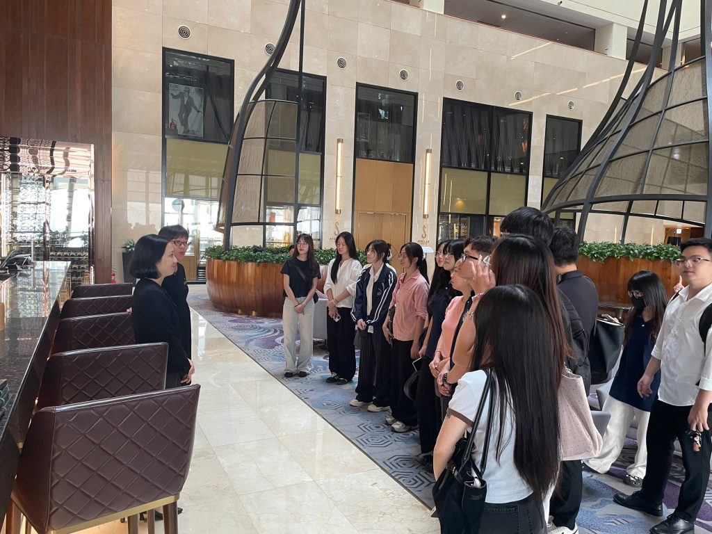 Students learned about hotel operations and international hospitality service standards