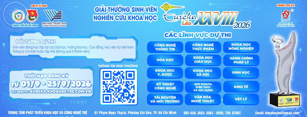 Banner Giải thưởng Euréka 2026